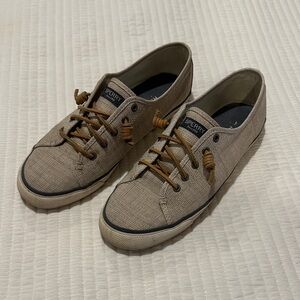 Sperry Women’s Tan Canvas Boat Shoes
